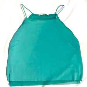 Zara Mint Flowy Crop Top